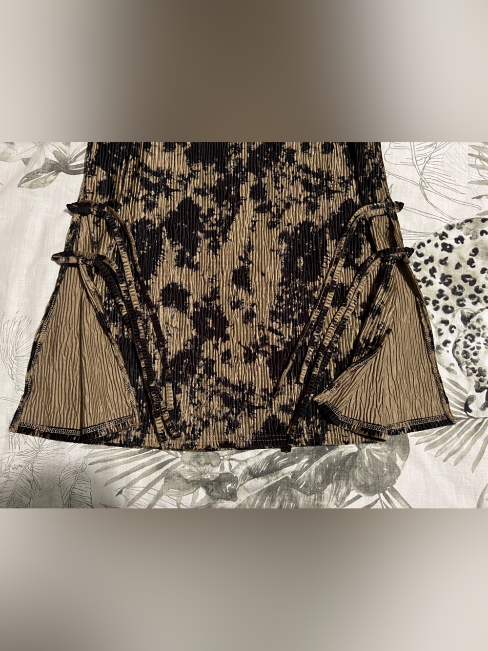 NWOT Ribbed, Split Hem, Tie Dye, Midaxi Skirt - Picture 4 of 5
